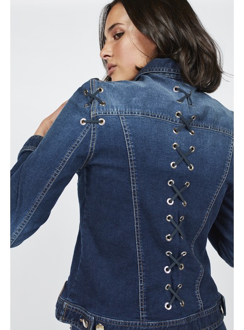 DRESSIS Womens Slim Fit Cropped Demin Jean Jacket MEDIUMBLUE M | Jean  jacket women, Denim jacket women, Long sleeve denim jacket