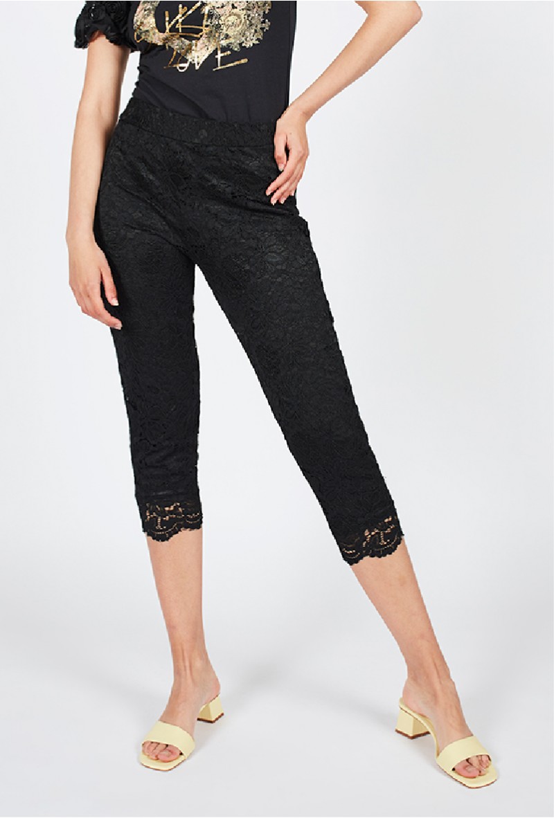 CROPPED LACE TROUSERS